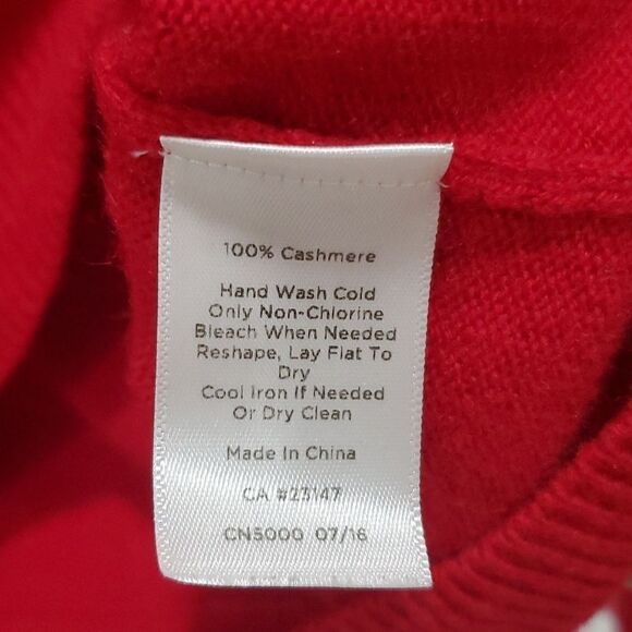 Talbots Pure Cashmere Women’s Red Long Sleeve Sweater, Size Small - Picture 3 of 4